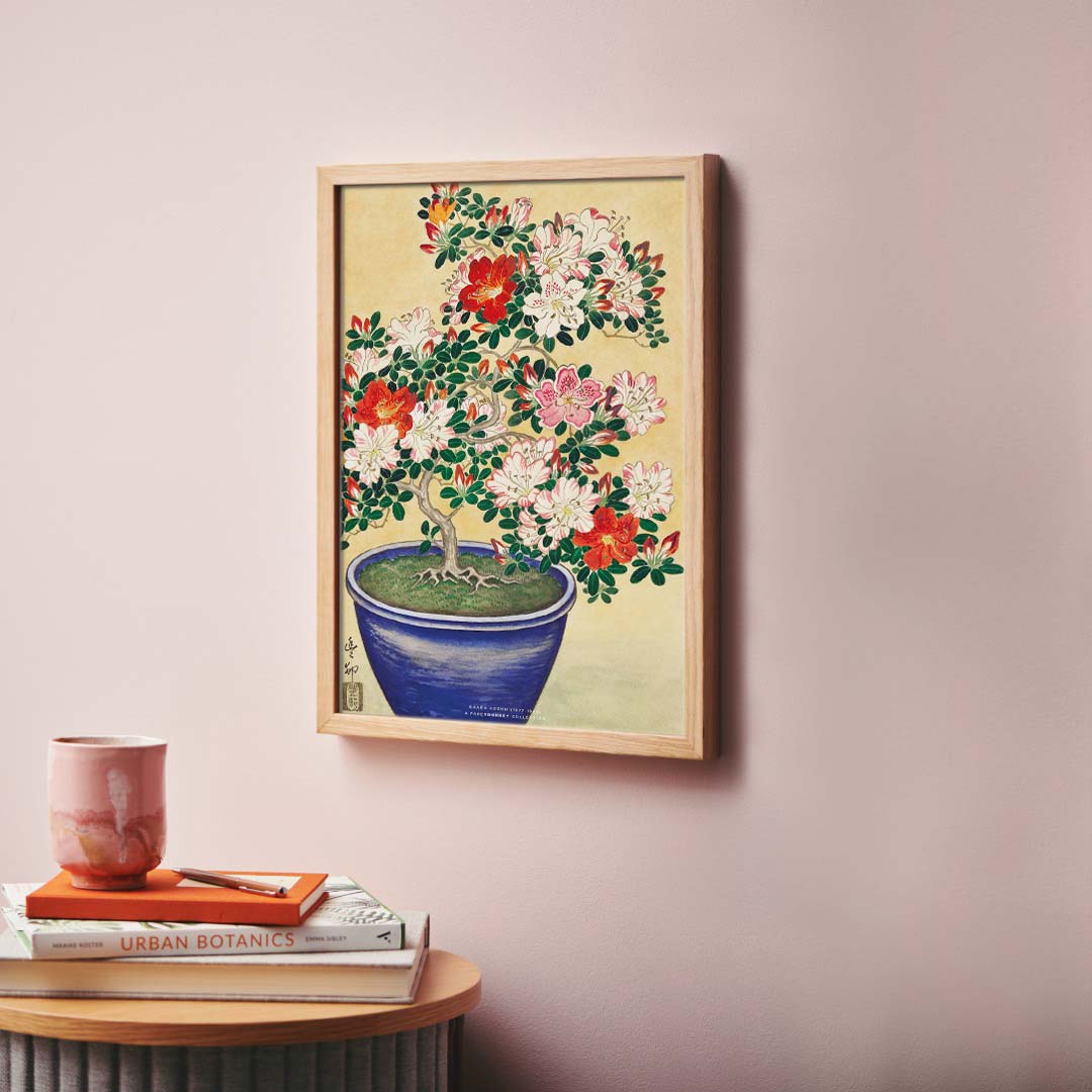 Japansk plakat af azalea