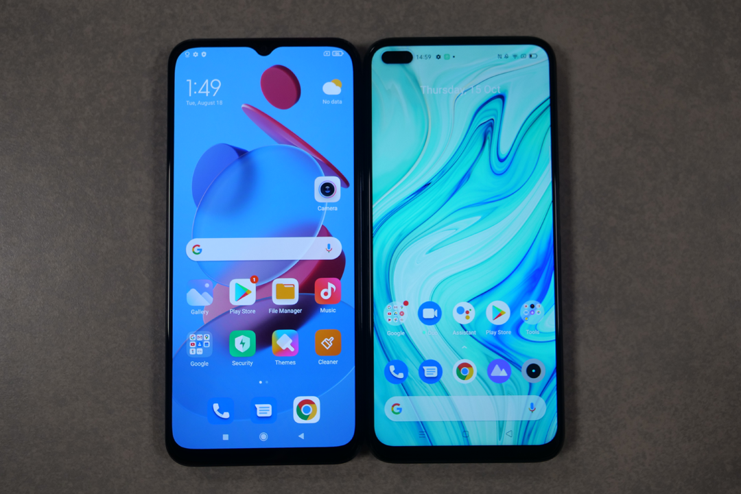 Xiaomi Mi 10 Lite 5G vs realme X50 5G Displays