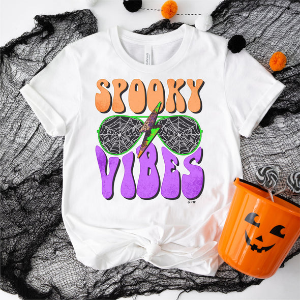 Spooky Vibes Sunglasses $12 Graphic Tee (TEE1071)