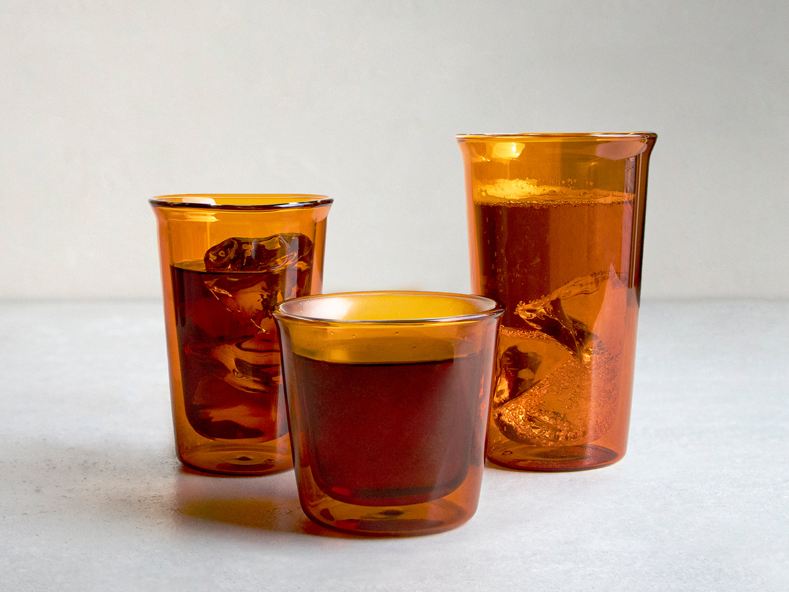 CAST AMBER double wall glass 290ml