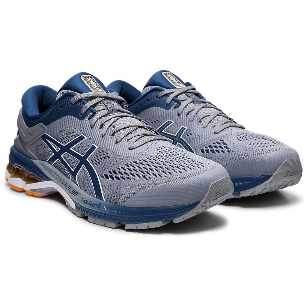 ASICS Mens GEL Kayano 26 1011A541 Blue Black Running Shoes Lace up Size ...