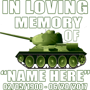In Loving Memory Army Decal