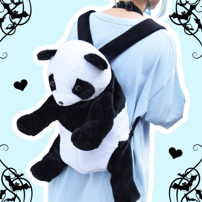 Panda Bear Pastel Goth Black Plush Backpack – ▷ PASTEL GOTH & KAWAII GOTH  Online Shop ☢️