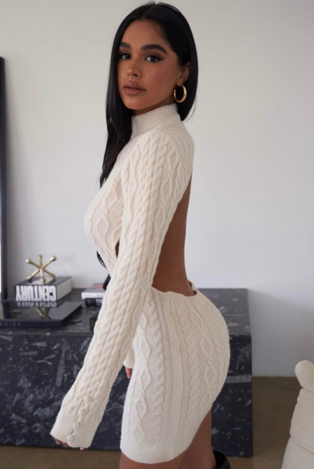 Got Your Back Sweater Dress - Ivory