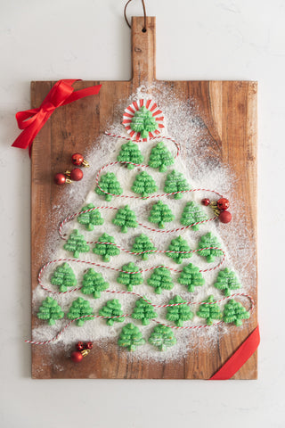 keto spritz green christmas tree cookies