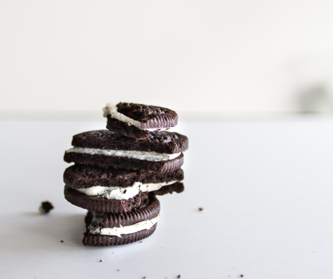 stacked cookies (processed foods) that are horrible for your brain