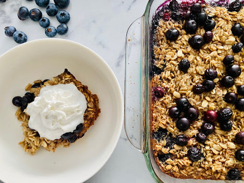 Blueberry Elderberry Baked Oatmeal