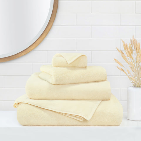 Plush Buttercup Yellow Towel Essentials Bundle (2 Wash + 2 Hand +