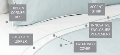 The Nova Duvet Cover Zipper Bedding Crane Canopy