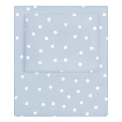 French Blue Polka Dots Flat Sheet | Crane & Canopy