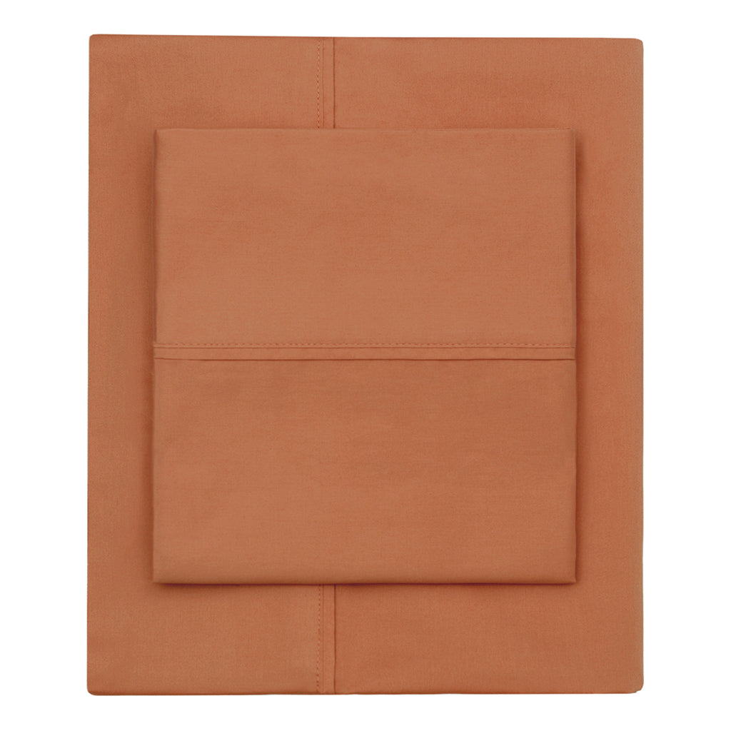 Burnt Orange 400 Thread Count Pillow Case Pair