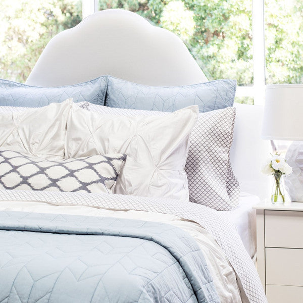 Light Blue Cotton Quilt And Sham Crane Canopy