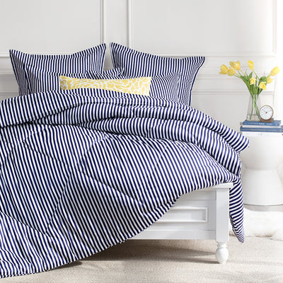 Navy Striped Comforter The Larkin Navy Blue Comforter Crane