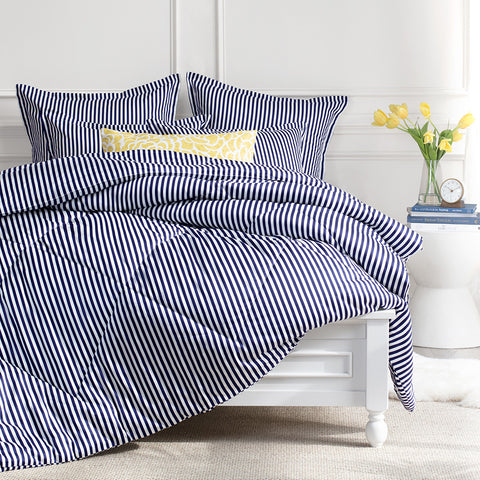 The Navy Blue Larkin Striped Comforter
