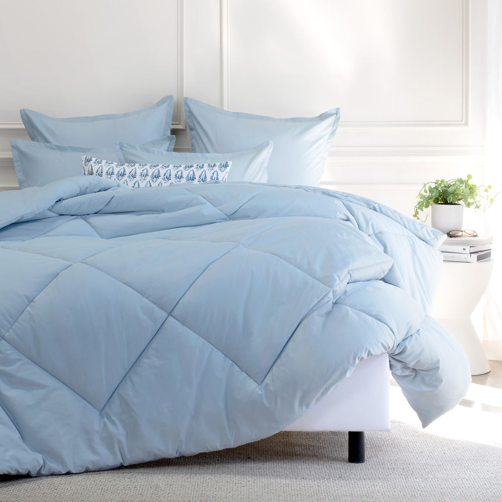 Plain Light Blue Comforter Hunkie