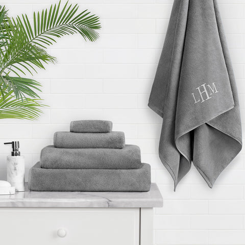 Plush Shadow Grey Towel Resort Bundle (4 Wash + 4 Hand + 4 Bath Towels