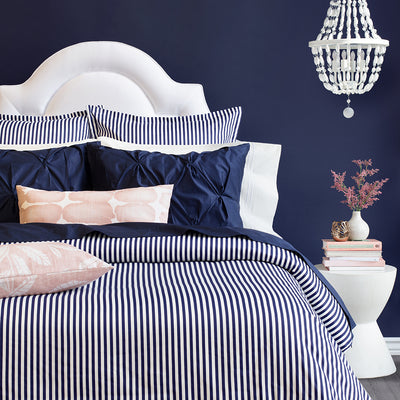 Striped Bedding The Larkin Navy Blue Crane Canopy