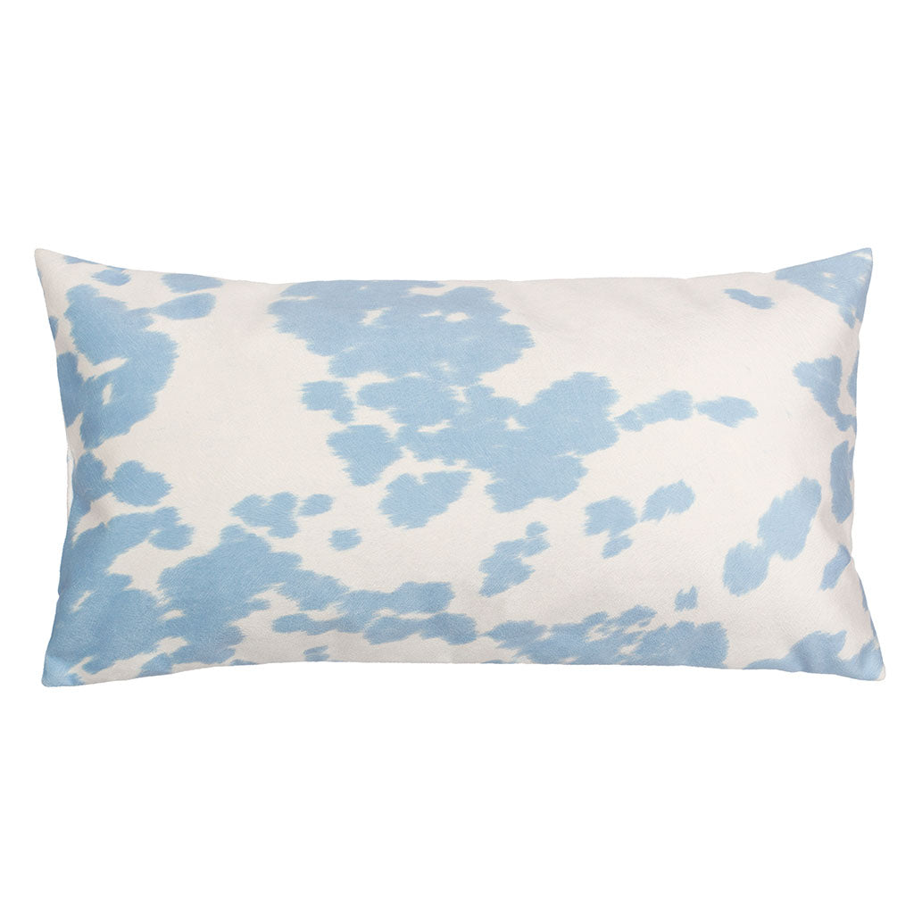 The Light Blue Cowhide Throw Pillow Crane Canopy