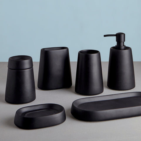 The Modern Matte Dark Grey Ceramic Bath Accessories