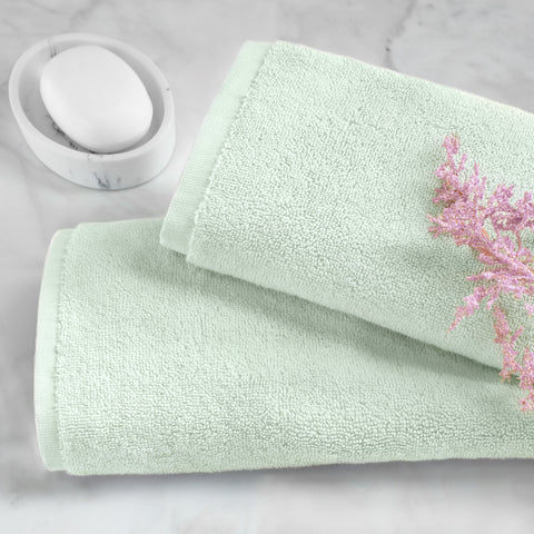 HuHuBubble Mint Green Kitchen Towels Set of 4, Microfiber Dish Towels with  Hanging Loop, Absorbent Lightweight Hand Towels for Kitchen Barthroom