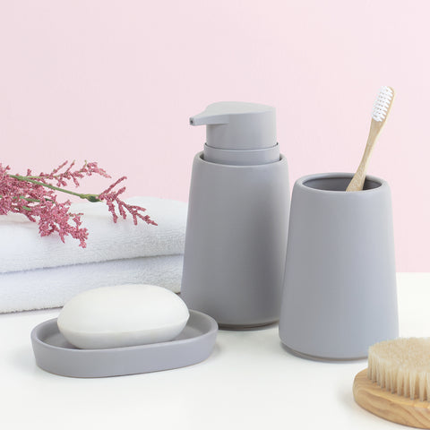 The Modern Matte Dark Grey Ceramic Bath Accessories