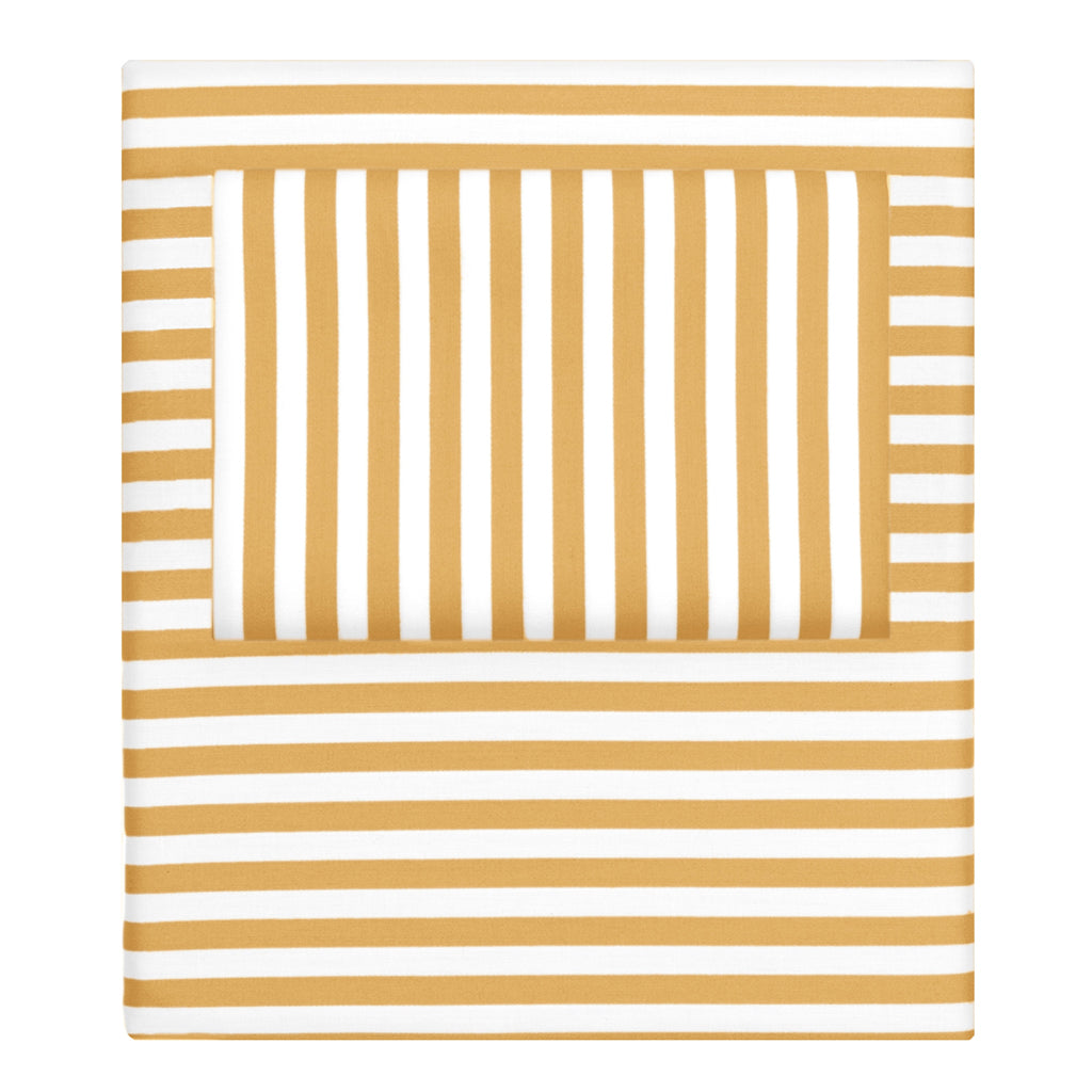 Ochre Striped Sheet Set 2 (Fitted & Pillow Cases)
