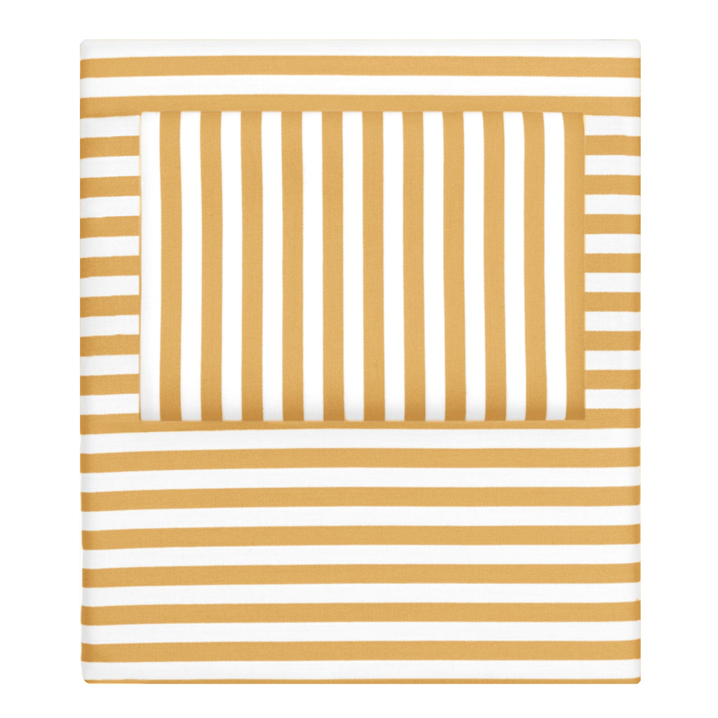 Ochre Striped Pillow Case