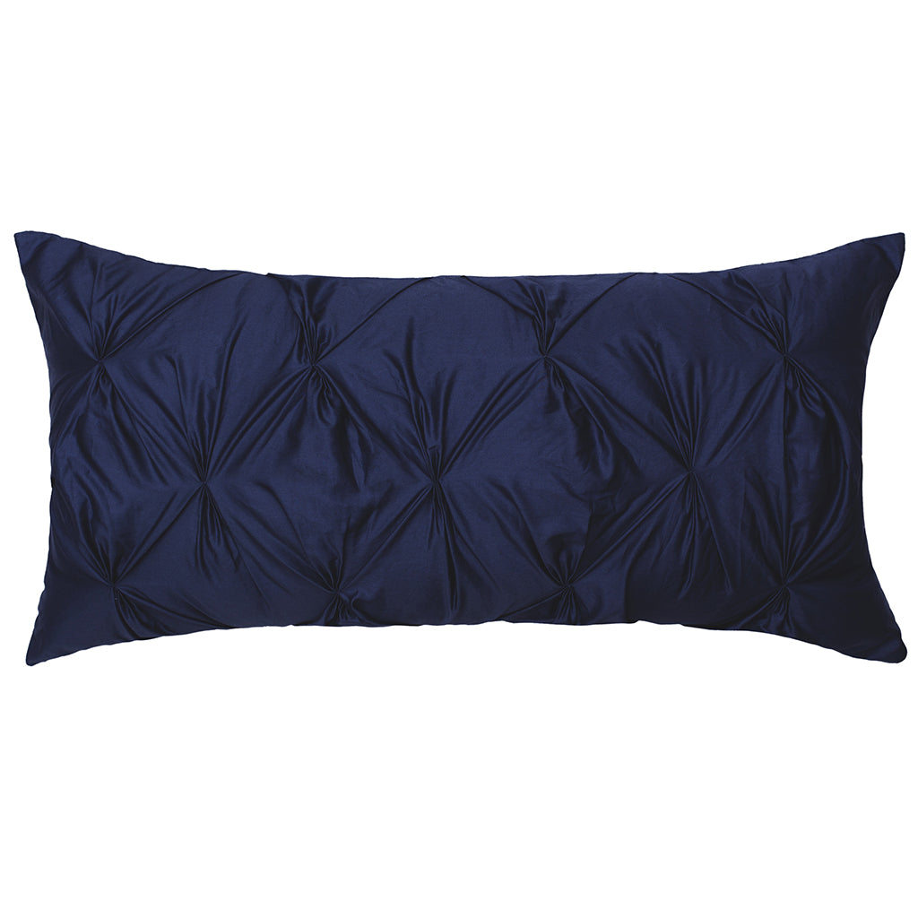 Navy Blue Pintuck Throw Pillow | Crane 