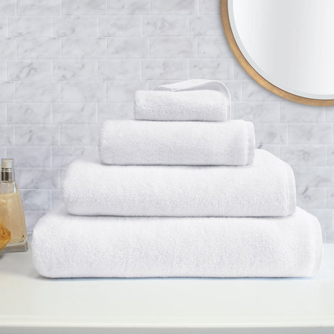 Resort 100% Cotton White Guestroom Towels