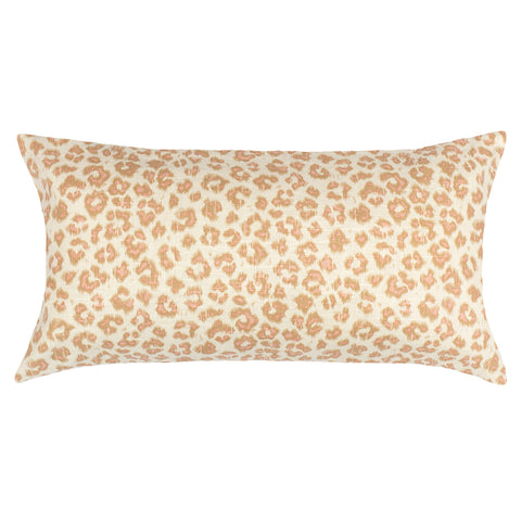 Baja Leopard Jacquard Pillow with Pom Poms