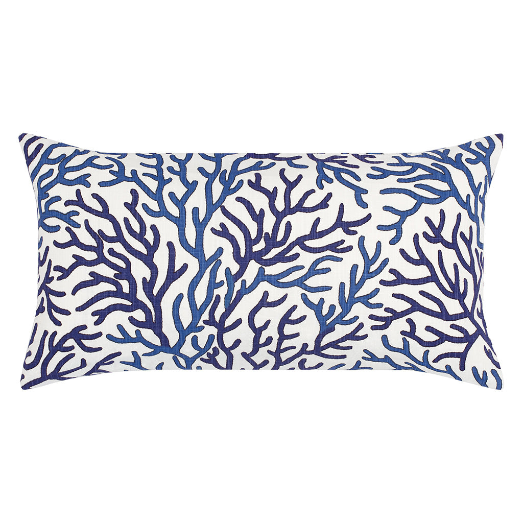 The Capri Blue and Navy Reef Throw Pillow