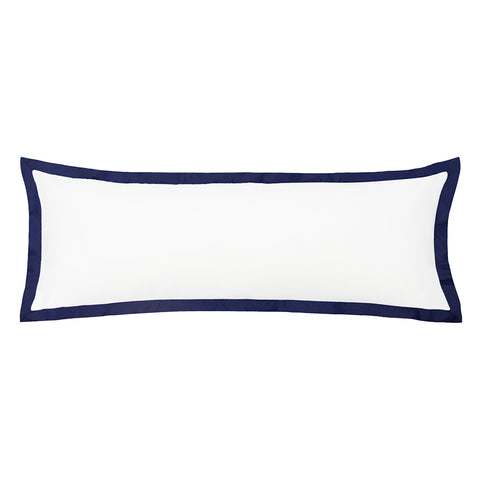 Extra-long Blue White Confetti Embroidered Throw Pillow Cover