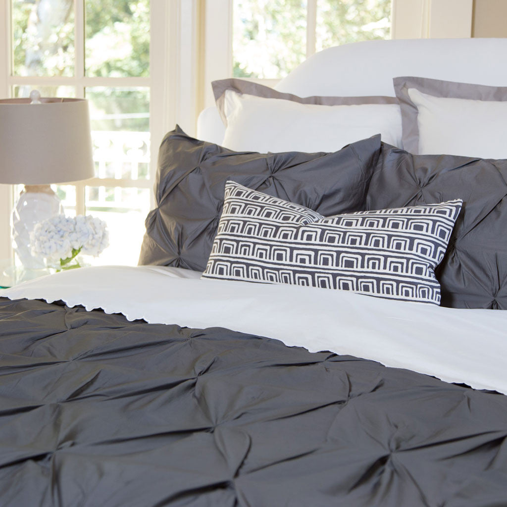 Charcoal Gray Duvet Cover The Valencia Charcoal Grey Crane