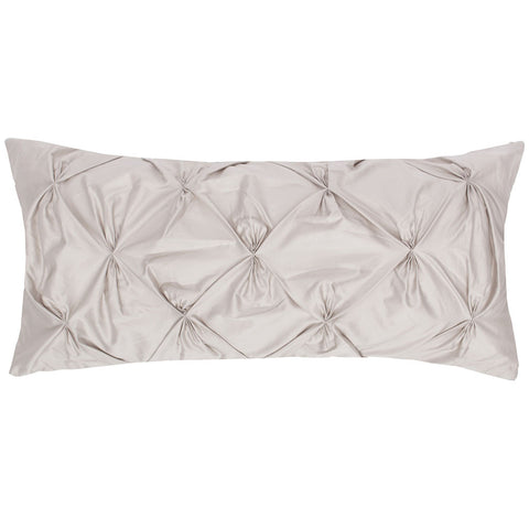 White Pintuck Throw Pillow-12 x 24