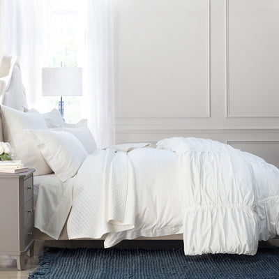 Ruched Duvet Cover The Mirabel White Crane Canopy