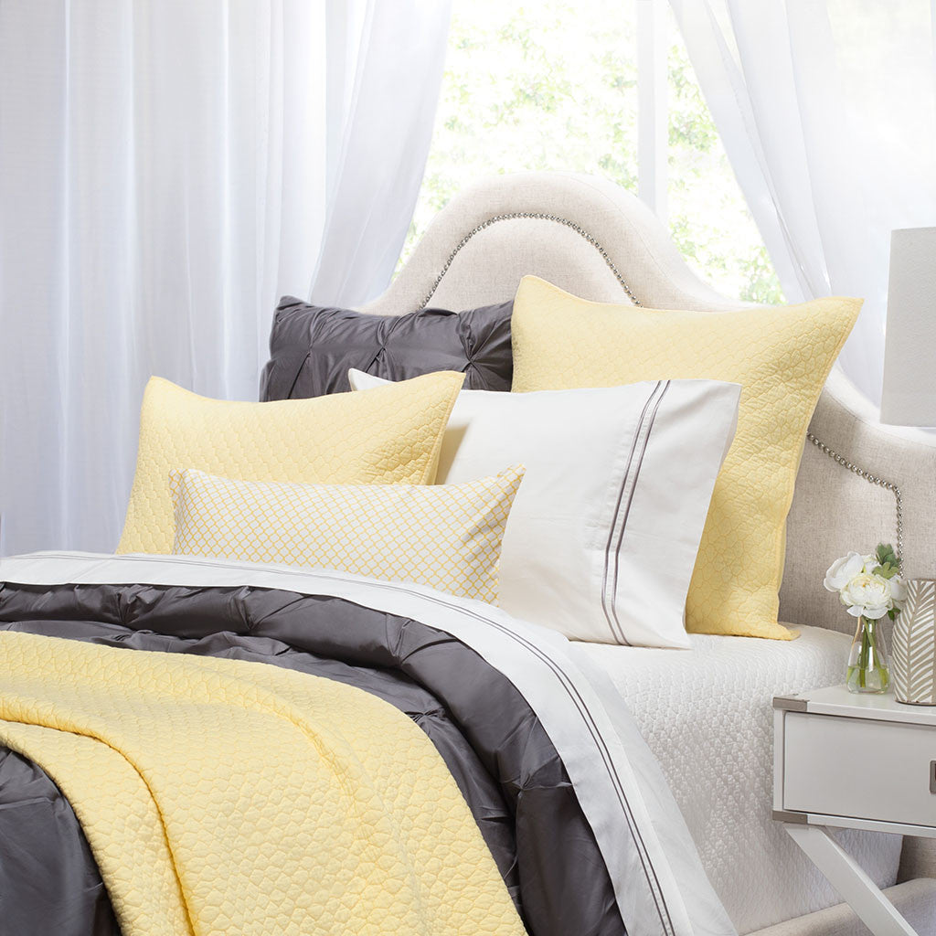 yellow quilt bedding