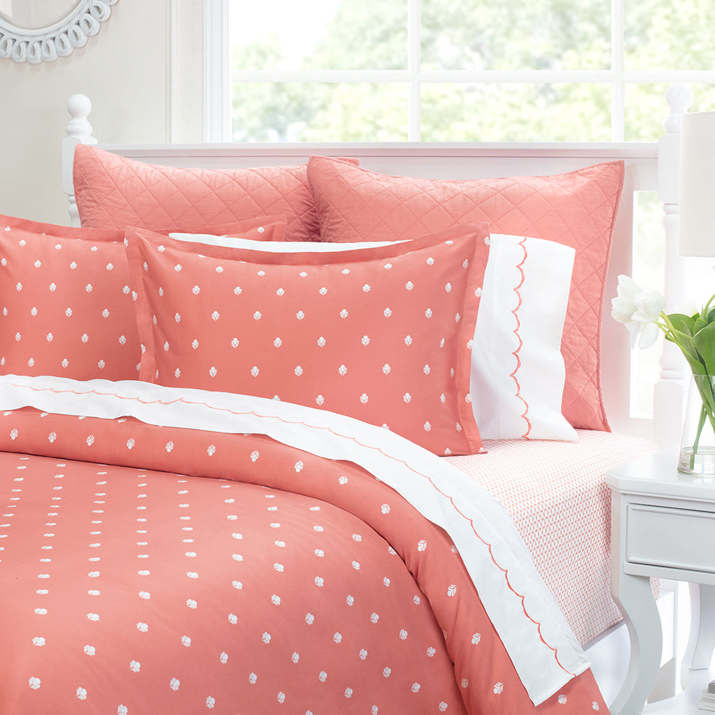 coral duvet cover twin