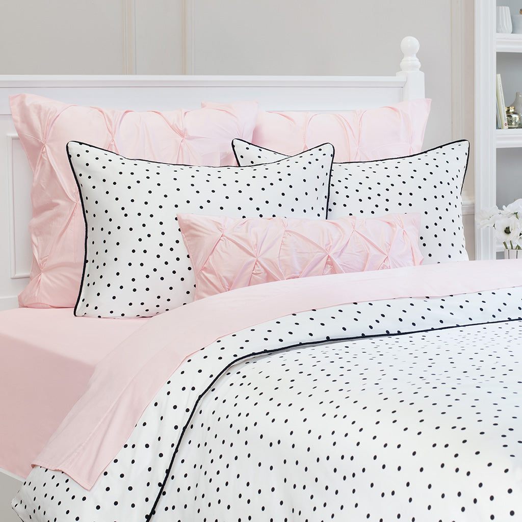 unique black and white and pink queen bedding