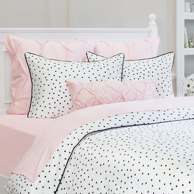 black and white checkered bedspread