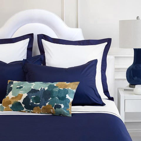 Navy Blue Linden Throw Pillow-12 x 24