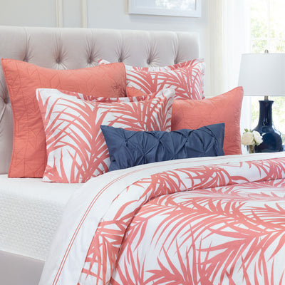 coral color twin bedding