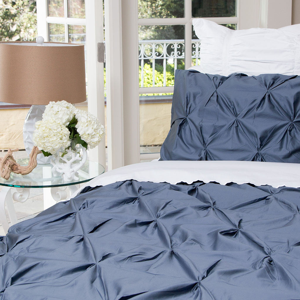 Slate Blue Duvet Cover The Valencia Dark Blue Bedding Crane