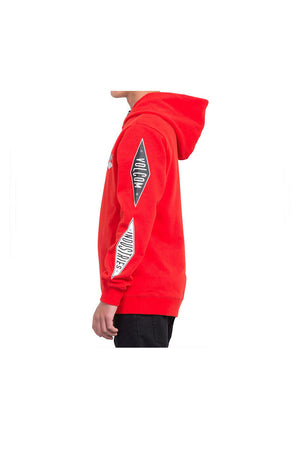 red volcom hoodie