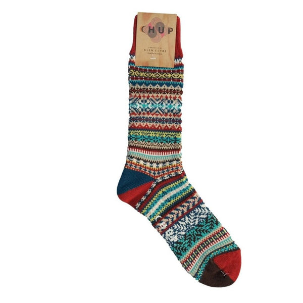 CHUP Socks - Fair Isle Inspired Style - Okayama Denim