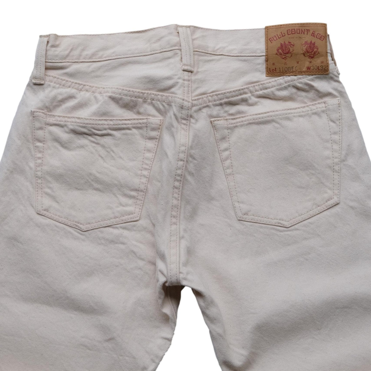 Fullcount 1108EC Ecru Selvedge Jeans (Slim Straight) - Okayama Denim