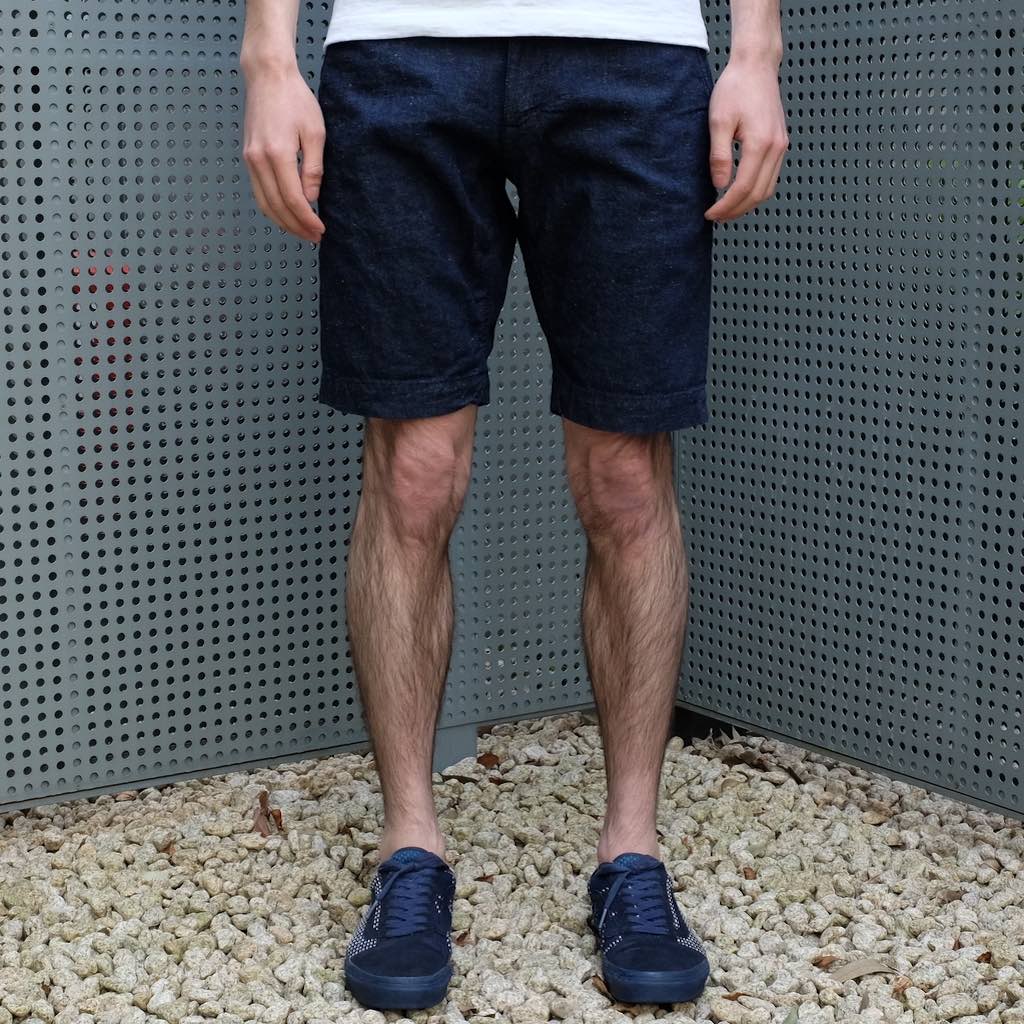 linen denim shorts