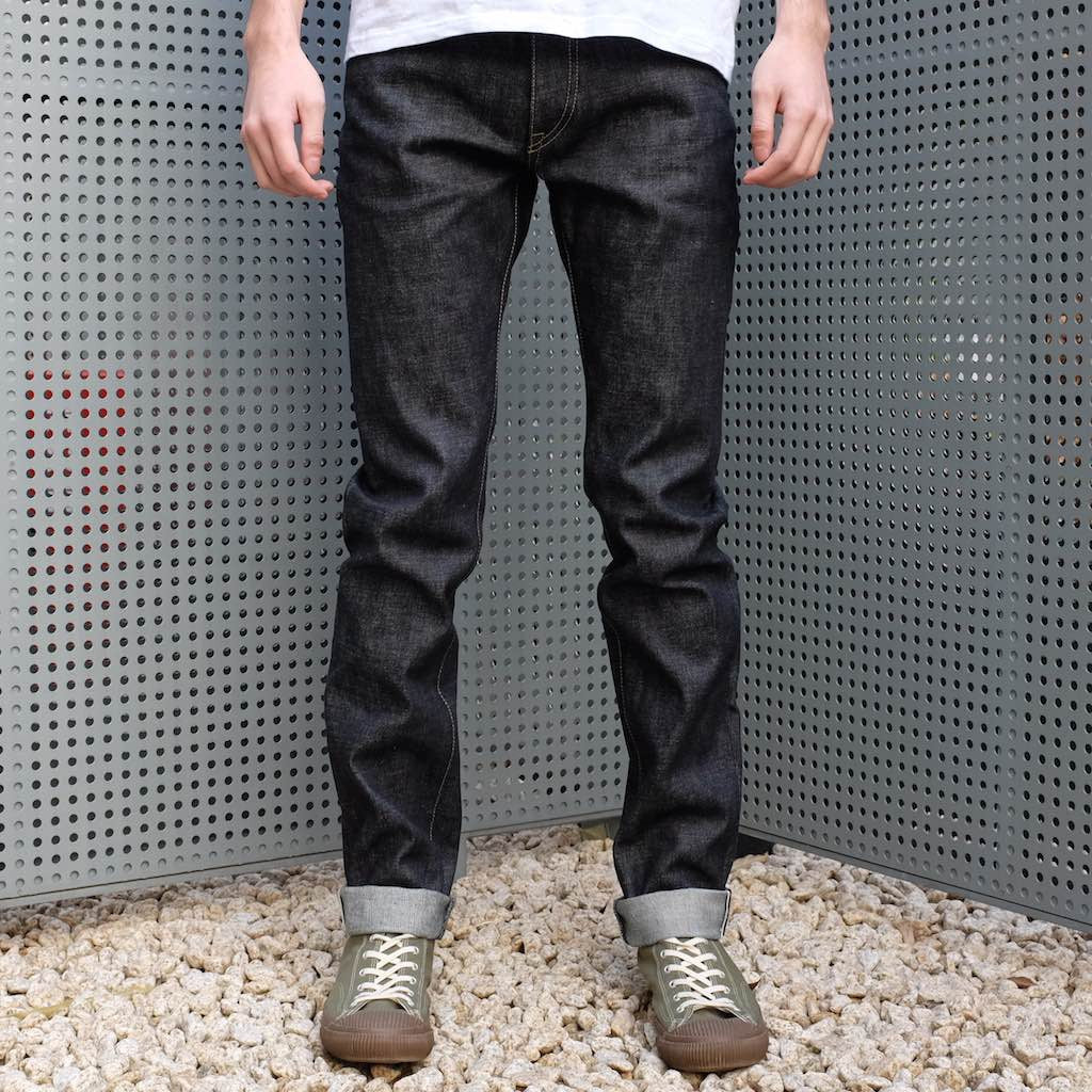 slim tapered selvedge jeans