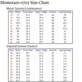 Momotaro Size Chart