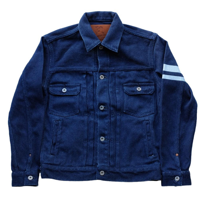 Momotaro GTB Indigo Sashiko Type II Jacket - Okayama Denim