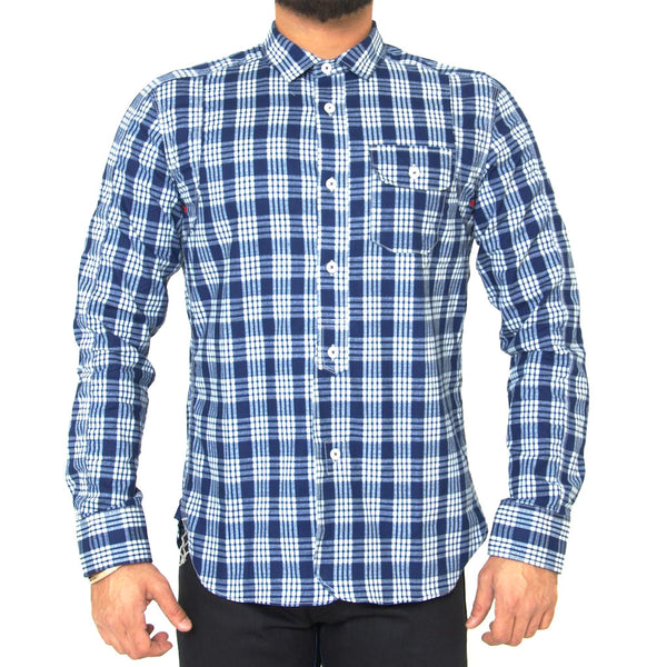 OD+MJ Indigo Check Selvedge Shirt - Okayama Denim